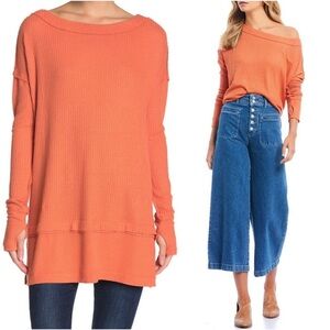 Free People We The Free “North Shore Thermal” Tunic Top – Medium